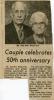 Willis and Grace 50th wedding anniversary newspaper article