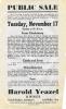 Yeazel, Harold sale notice